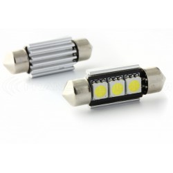 Pack 2 x LED Shuttle FX Racing C5W / C7W 3 SMD DISIPADOR CANBUS - Shuttle 37mm - C5W BLANCO 12V