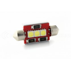 1 x LED 37mm - Blanco - R-LED C5W / C7W - 3 LED CANBUS sin error ODB