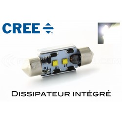 37mm 2 CREE LED bulb - White - C5W / C7W - CANBUS error free on dashboard