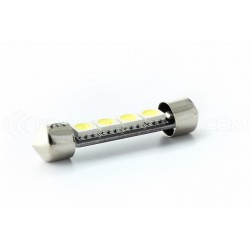 2 x AMPOULES C10W - 4 LEDS SMD anti-erreur - Navette C10W 42mm 12V Lampe de plafonnier BLANC