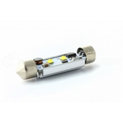 Bombilla LED 42mm - 2 CREE - Blanca - C10W - CANBUS sin errores en el salpicadero