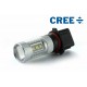 Ampoule 16 LED CREE 80W - P13W - Haut de Gamme - 12V Haute puissance - Blanc
