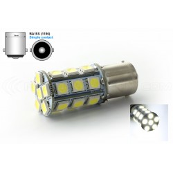 Bombilla LED 24 SMD - P21W / BA15S / T25 / 1156 - Blanco - Lámpara de señalización LED