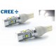 2x 5 LED CREE bulbs - CREE LED - T15 W16W 12V LED signaling bulb - White