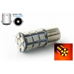 Ampoule 24 LED SMD ORANGE - BA15S / P21W / 1156 / T25 - Orange