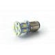 2 x Ampoules 13 LED SMD - BAY15D / P21/5W / 1157 / T25 - Blanc 12V - double intensité