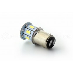 2 x Ampoules 13 LED SMD - BAY15D / P21/5W / 1157 / T25 - Blanc 12V - double intensité