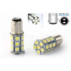 2 x 24 bombillas LED SMD - P21/5W - Blanco - lámpara de coche de 12 V de doble intensidad