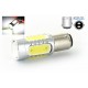 Ampoule 5 LED COB - P21/5W - Blanc - 12V Double intensité