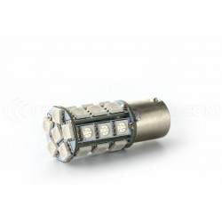 2 x PY21W 24 LED SMD ORANGE BAU15S bulbs - Flashing - Template - High power LED