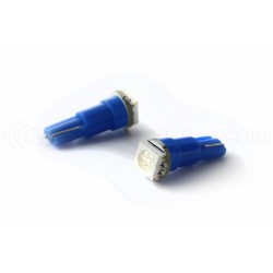 2 x 1 SMD BLUE LED bulbs - T5 W1.2W - 12V dashboard bulb