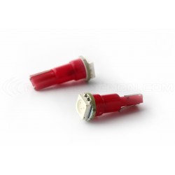 X 2 lamps 1 smd LED red - t5 w1.2w