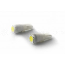 2 x 1 SMD WHITE LED bulbs - T5 W1.2W - Meter bulbs - Interior LED