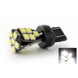 Ampoule T20 W21/5W 21 LED SMD CANBUS - ampoule sans erreur ODB 90% - Blanc pur