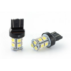 13 SMD-LED-Glühbirne - W21/5W - Weiß - LED 7443 - Universelle LED-Signalisierung
