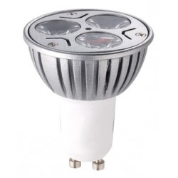 Bulb GU10 3 x 1W cool white LED 45w cree