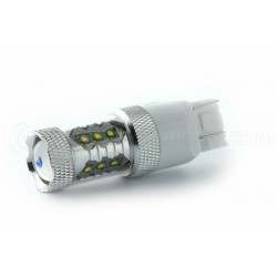Bombilla 16 LED CREE 80W - W21/5W - Alta gama 12V Alta potencia Doble intensidad - Blanca