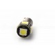 2 x 5 LED SMD CANBUS BULBS - WHITE - 5 LEDs - T4W BA9S 12V Error free on the dashboard