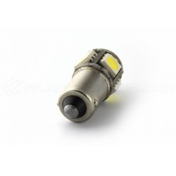 LAMPADINE CANBUS SMD 2 x 5 LED - BIANCO - 5 LED - T4W BA9S 12V Senza errori sul cruscotto
