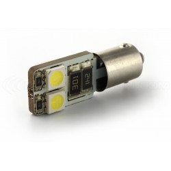 2 x AMPOULES 4 LEDS SMD CANBUS - T4W BA9S - 12V Blanc