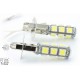 2 x H3 LED SMD 13 LED 12V White bulbs - PK22s LED plug&play bulb