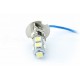 2 x H3 LED SMD 9 LED WHITE bulbs - 12V - Car lamp