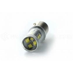 Ampoule 16 LED CREE 80W - BA20D - Haut de Gamme double intensité - Blanc Pur
