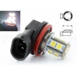 Ampoule H11 LED SMD 13 LED - 12V - Blanc - Faible encombrement - PGJ19-2