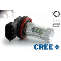 Lampadina 16 LED CREE 80W - H11 - Fendinebbia LED 12V di fascia alta - Bianco