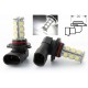2x HB3 9005 LED SMD 18 LED bulbs - P20d - 12V signaling bulb - White