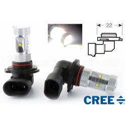 2 x 6 lampadine LED CREE 30W - HB4 9006 - Fascia alta - Fendinebbia LED 12V - Bianco