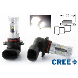 2 x 6 LED CREE 30W lampen - HB4 9006 - High-end - 12V LED mistlamp - Wit