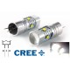 2x Ampoules 5 LED CREE - HP24 - 6000K 12V ampoule de feux de jour LED - Blanc