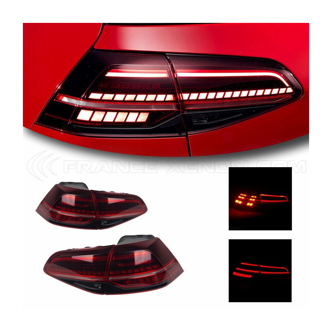 Luzes traseiras dinâmicas GOLF VII look FACELIFT R-line - Golf 7 - Plug&Play - Sem codificação - Direita + Esquerda