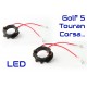 2 Adaptateurs LED Porte Ampoules Golf 5, TOURAN, Corsa C - Type D