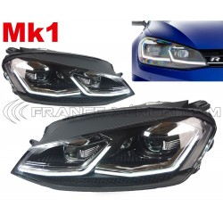2x Feux avant GOLF 7 Facelift MK2 Full LED pour Phase 1 - 2013 à 2017 - Sans codage* - Plug&Play