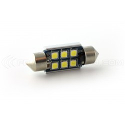 1 x bombilla C10W 6-LED 450lms súper CANBUS xenled - oro