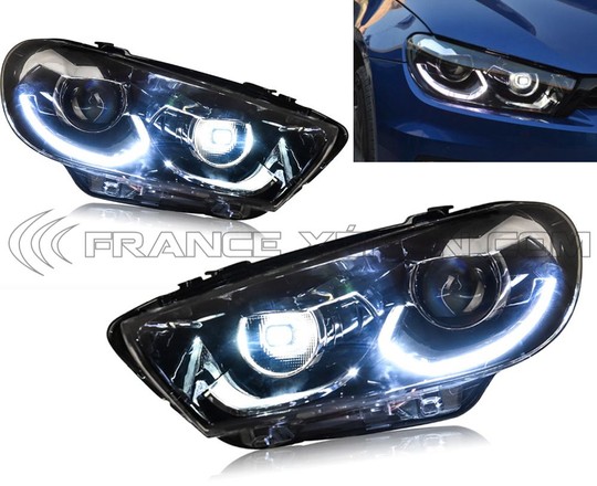 2x Scirocco MK2 Full LED Dynamic Front Lights for Phase 1 - Complete Headlights Right and Left