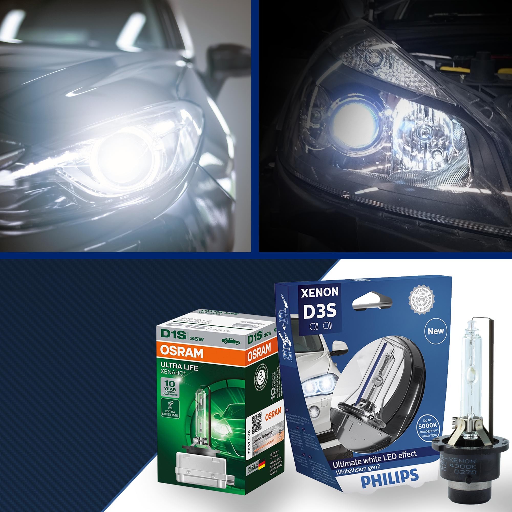 D1s 8000k Bleu Hid Xenon Phares Ampoules de rechange pour BMW AUDI VW 