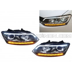 2x LAMPY PRZEDNIE LED PEŁNE POLO 6R 6C 2011-2017 - LED U