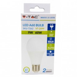 Mega Saver Pack 10x LED Bulbs - 9W E27 A60 Thermoplastic Natural White
