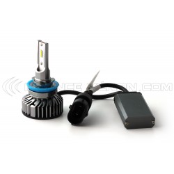 Kit AMPOULES H8 H11 LED Ventilées FF2 - 5000Lms - 6000°K - Taille Mini