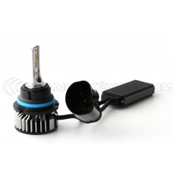 Kit AMPOULES HB5 9007 bi-LED Ventilées FF2 - 5000/6000Lms - 6000°K - Taille Mini