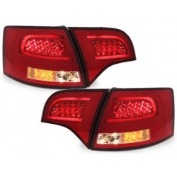 2x LED taillights blocks before a4 b7 04-08 red chrome