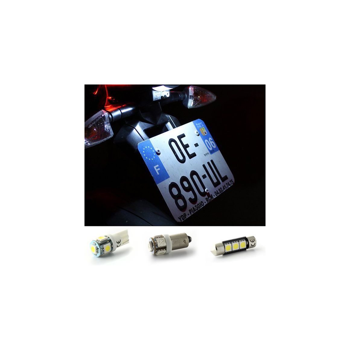 Pack LED plaque immatriculation Boulevard 125 (M57) - DERBI