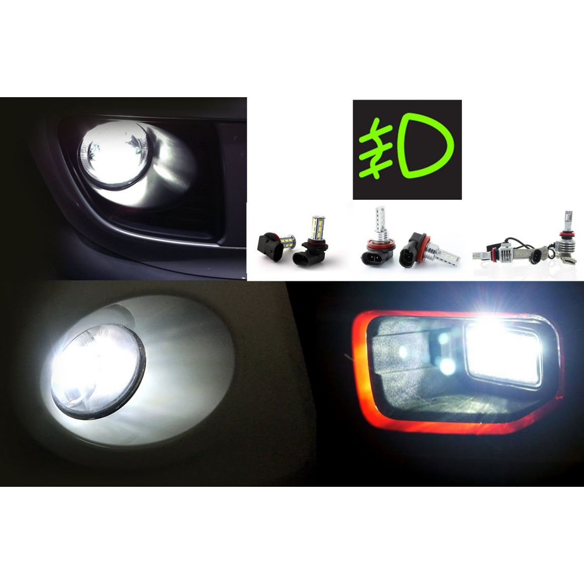 WHITE LED DRL Fog Running Interior Lights 10/" 12V VW TRANSPORTER T4 T5 CADDY