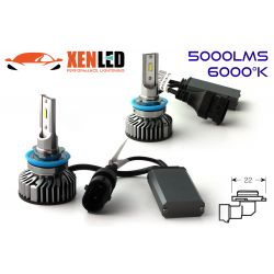 Kit 2 HB4 9006 bombillas LED FF2 ​​rotos - 5000lms - 6000 ° K - tamaño