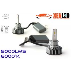 Kit AMPOULES H3 LED Ventilées FF2 - 5000Lms - 6000°K - Taille Mini