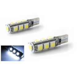 2 x AMPOULES 13 LEDS SMD CANBUS - T10 W5W - Blanc - 12V Ampoule veilleuse LED