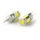 2x 4 LED COB bulbs - HP24 - 6000K 12V Signaling bulb - White